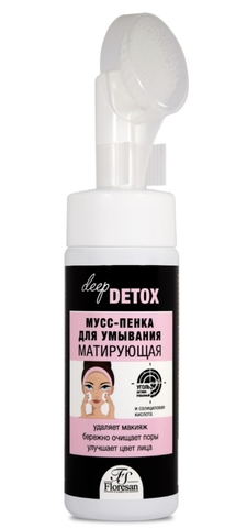Флоресан DEEP DETOX Мусс-пенка для умывания матирующая, 150мл Ф-154