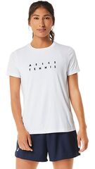 Женская теннисная футболка Asics Court Graphic Tee - brilliant white
