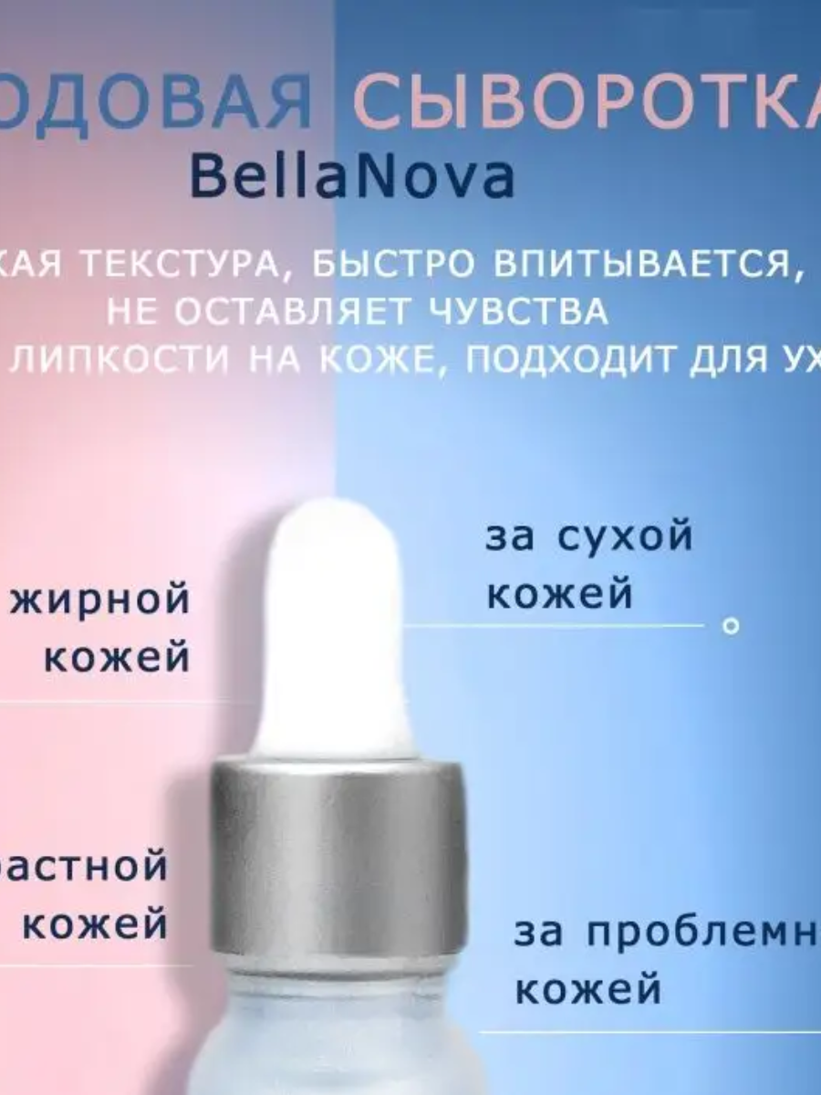 Уходовая сыворотка для кожи вокруг глаз, лица, против морщин Bella Nova