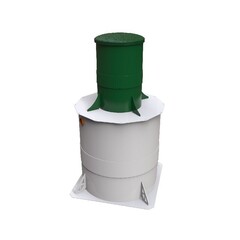 Станция биологической очистки Коло Веси Zorde 7 Long самотечная/ 1400 л. в сутки / до 8 чел. / самотечный сброс / компрессорный аэрация (1500x1500x2680см;170кг;) - арт.560219