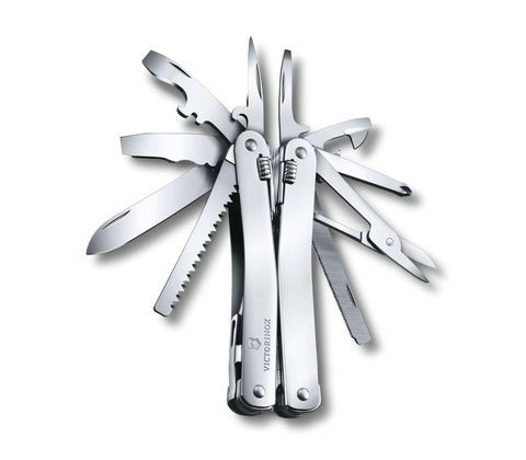 Мультитул Victorinox SwissTool Spirit X, 105 mm, 24 функций, кожаный чехол (3.0224.L)