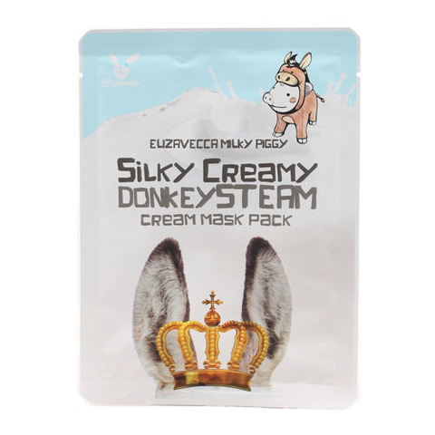 Elizavecca Silky Creamy Donkey Steam Cream Mask Pack - Питательная тканевая маска с паровым кремом