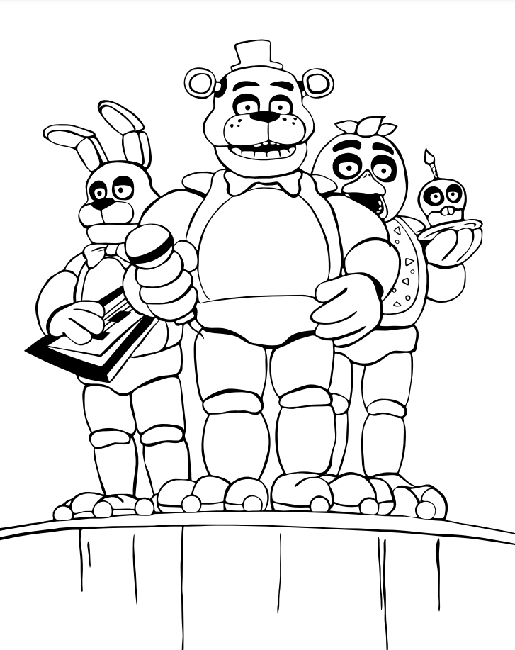 Раскраска FNAF