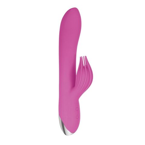 Розовый вибратор-кролик Eve s Clit Tickling Rabbit - 20,4 см. - Adam & Eve AE-WF-8652-2