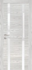 Дверь PX-9 AL кромка с 2-х ст. / Цвет Дуб скай бежевый / белоснежный лакобель / Двери PROFILO PORTE