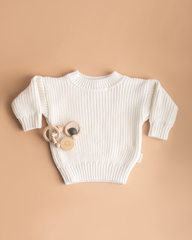Джемпер вязаный Oversize Biniboo молочный