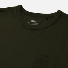 Футболка Alpha Industries Alpha Dog Tag Tee Olive (Зеленый)