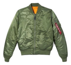 Бомбер Alpha Industries MA-1 Slim Fit Sage Green (Зеленый/Оранжевый)
