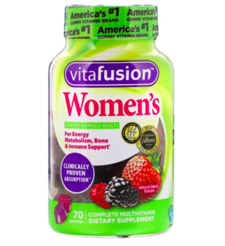 VitaFusion, Мультивитаминный комплекс для женщин, вкус ягод, 70 жевательных таблеток (сод. желатин)