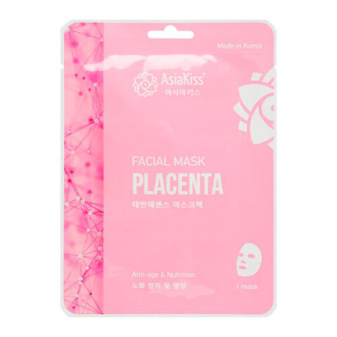 AsiaKiss Placental Essence Facial Mask - Маска тканевая для лица с экстрактом плаценты