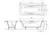 Aquatek AQ8080FH-00 ГАММА ванна чугунная эмалированная 1800x800 в комплекте с 4-мя ножками и 2-мя ручками