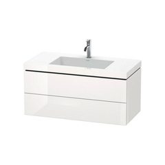 Duravit L-Cube LC6928O2222 Тумба под раковину, Duravit, L-Cube, ширина, мм-1000, глубина, мм-480, высота, мм-500, тип установки-подвесной, форма мебели-прямоугольная, раковина-есть, количество раковин-1, вырез под раковину-один, форма раковины-прямоу фото