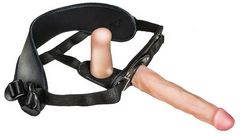 Женский страпон с вагинальной пробкой Woman Strap - 18 см. - 