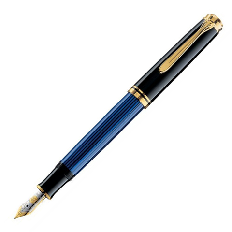 Ручка перьевая Pelikan Souverän® M600 Black and Blue GT, M (995324)