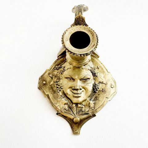 Сатир. Подсвечник на одну свечу с ручкой (ночник). Франция, Конец XIX в