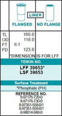 Гильза блока цилиндров TEIKIN LSF39653 (4шт/упак) не хонингованная