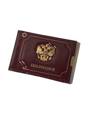 Обложка на удостоверение и документы со знаком Полиция