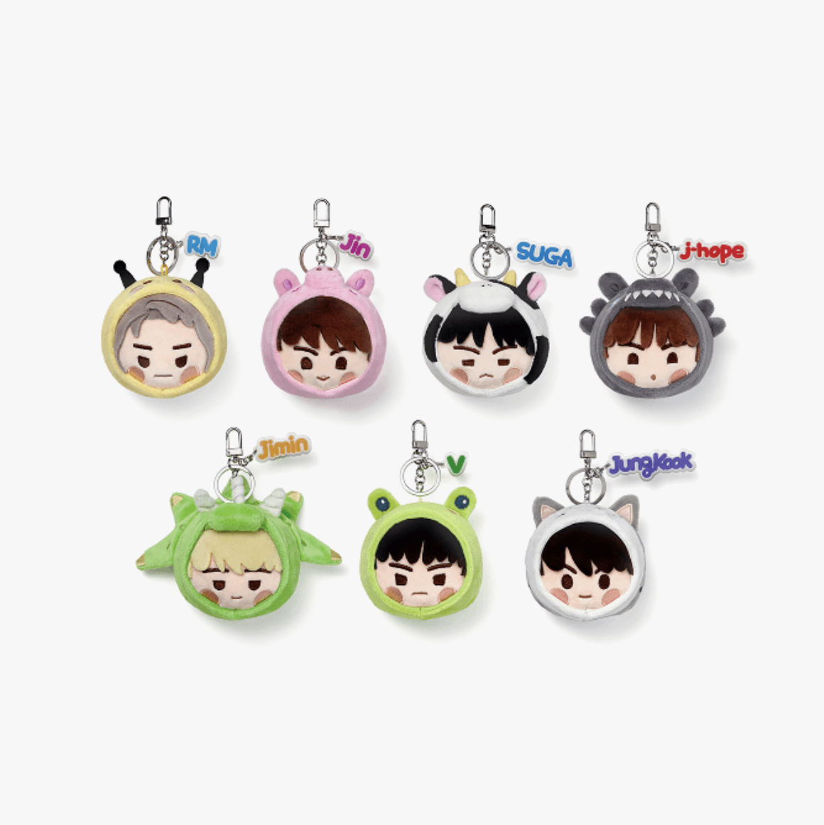 Купить Мягкий брелок BTS Face Keyring | Stars Store K-POP интернет