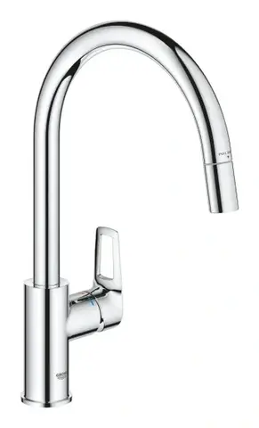 Смеситель для кухни GROHE BauLoop с вытяжным изливом, хром (30543000)