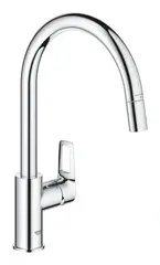 Смеситель для кухни GROHE BauLoop с вытяжным изливом, хром (30543000)