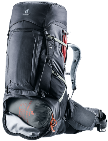 Картинка рюкзак туристический Deuter Aircontact Pro 75+10 Black - 9
