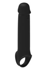 Черная насадка-удлинитель с вибрацией Vibrating Extender With Remote - 