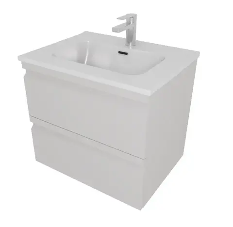 Aquatek AQ77060-LG AQ77060-LG Комплект мебели: Тумба 60см ВЕГА с раковиной AQ0460-00, 2 ящика, цвет серый туман