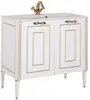 Aquanet 212621 Тумба с раковиной Aquanet Паола 90 белый/золото (литьевой мрамор) (212621)