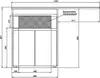Aquanet 239302 Тумба с раковиной Токио 130 L напольная 1 ящик, б/к цвет белый глянец (239302)