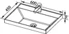 Aquanet 242522 Тумба с раковиной Гласс 60 цв.белый (242522)