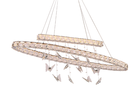 Подвесная светодиодная люстра Newport ISABEL 8120/120 oval chrome, М0069613