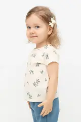 фуфайка  для девочки  КР 302736/айвори,голубика к561