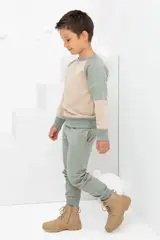 брюки  для мальчика  КР 400582/зеленый чай