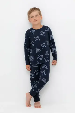 пижама  для мальчика  К 1561/индиго,объемные фигуры