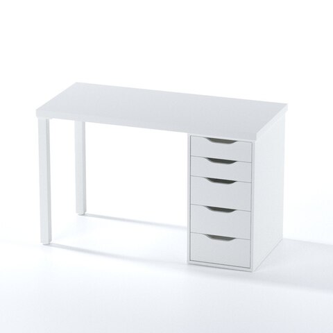 Стол письменный Ингар 1/5Т, 120*73*55 см, белый