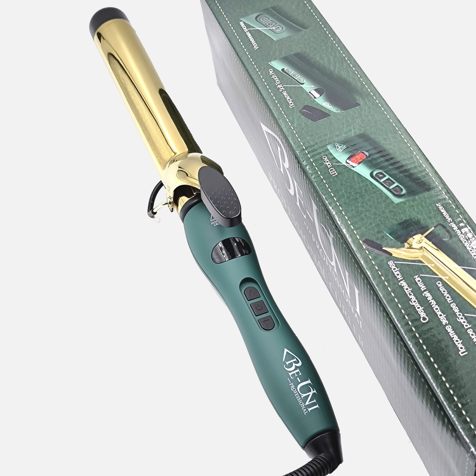 Плойка BE-UNI Professional для волос 32 мм золотой титан A732L купить