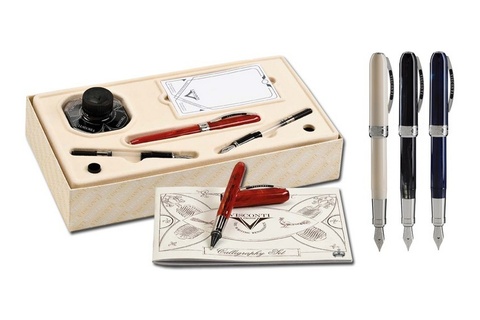 Набор для каллиграфии Visconti Rembrand, Ivory PT, перья: EF, M и 1,5 mm (Vs-571-35M)