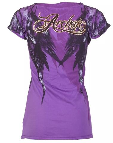 Archaic | Футболка женская Second Love Tee Purple ARW1762PR от Affliction сзади