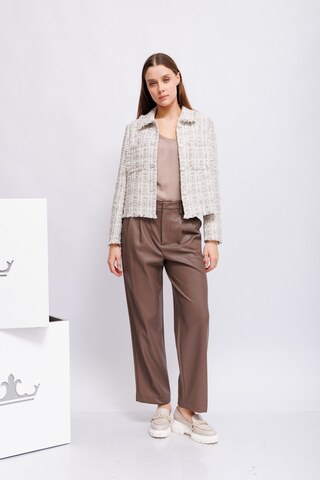 Oui Брюки из эко-кожи с защипами