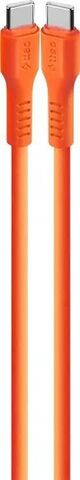 Кабель TTEC USB-C - USB-C 60W PD/QC Fast Charging/Data Cable, неоновый оранжевый