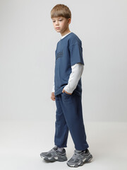 фуфайка  для мальчика  КР 302793/синий космос к618