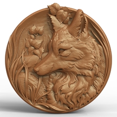 Силиконовый молд Лиса (медальон) № 0460