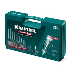 KRAFTOOL IMPACT 13 шт, сквозной стержень Cr-Mo, набор ударных отверток (25035)