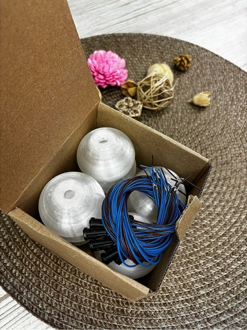 Плафон на резьбе полусфера+патрон G4 