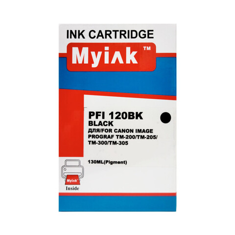 Совместимый картридж MyInk PFI-120Bk photo black для Canon imagePROGRAF TM-200, TM-205, TM-300, TM-305, TM-250, TM-250, TM-350, TM-355 - 130 ml