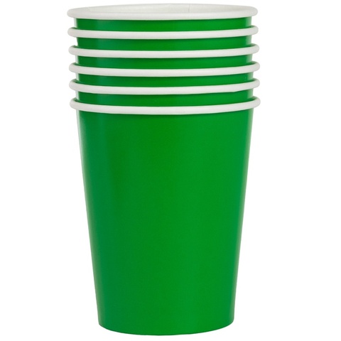 Стакан зеленый 250мл 6шт