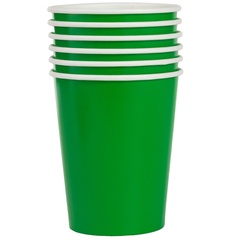 Стакан зеленый 250мл 6шт