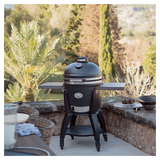 Гриль керамический Monolith Grill AVANTGARDE.66 (LeChef) черный матовый с боковыми столиками и подставкой