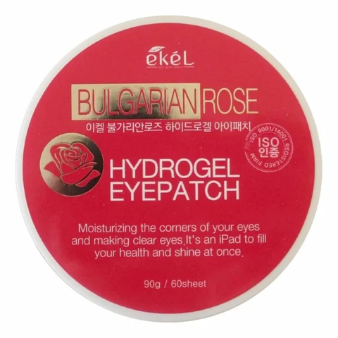 Гидрогелевые патчи для глаз EKEL Bulgarian Rose Hydrogel Eye Patch, 60 шт