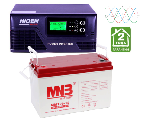 Комплект ИБП HIDEN HPS20-0612+MNB MM 100-12